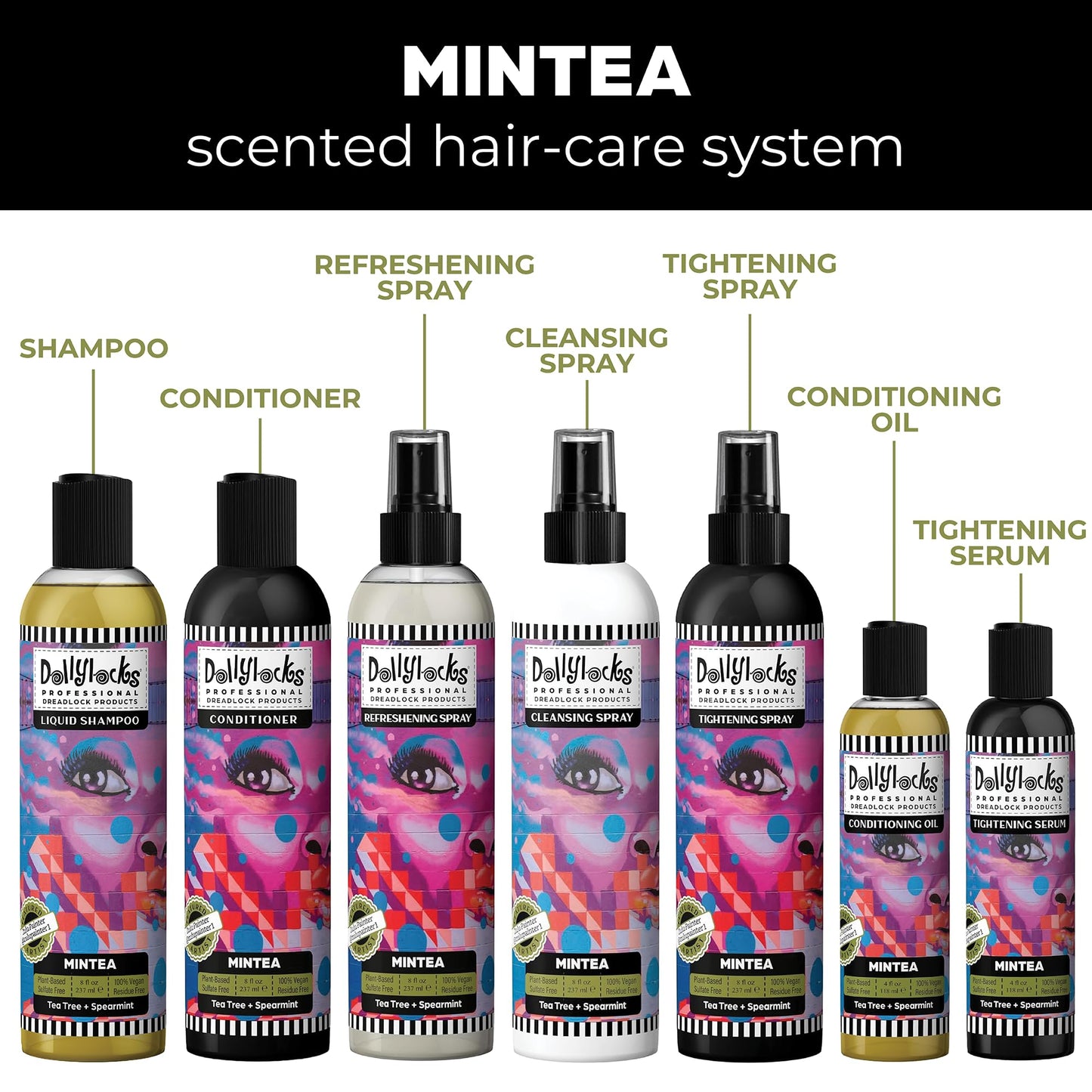 Loc and Braid Moisturizer Spray - Vegan Hair Products for Dreads, Box Braids, and Itchy Scalp - Cleansing Moisture with Tea Tree