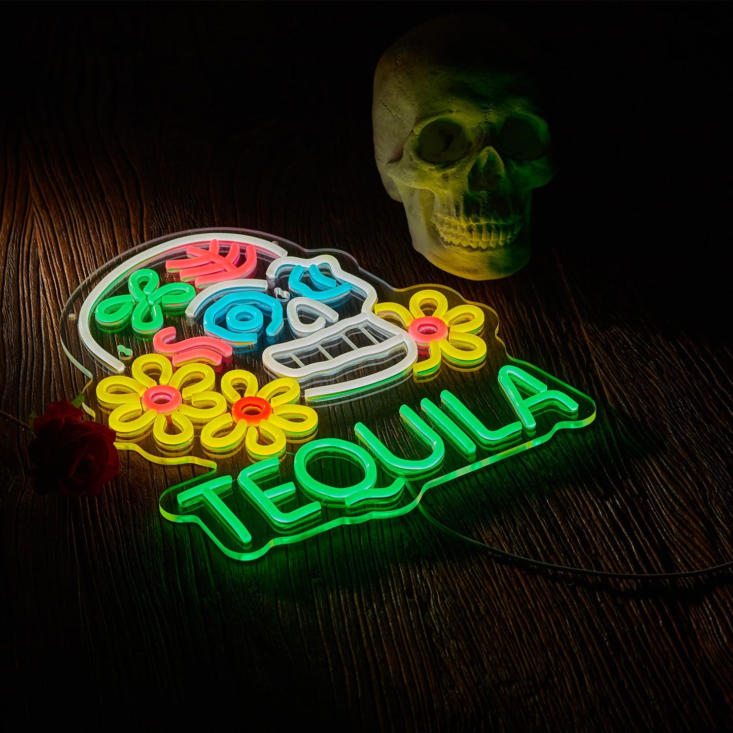 Roouneon spirit-inspired flavor Neon Sign For Wall D?Cor Mexican spirit-inspired flavor Usb Dimmable Led Neon Light For malt-inspired Bar Pub Party Man Cave Bistro Club Decor Gift