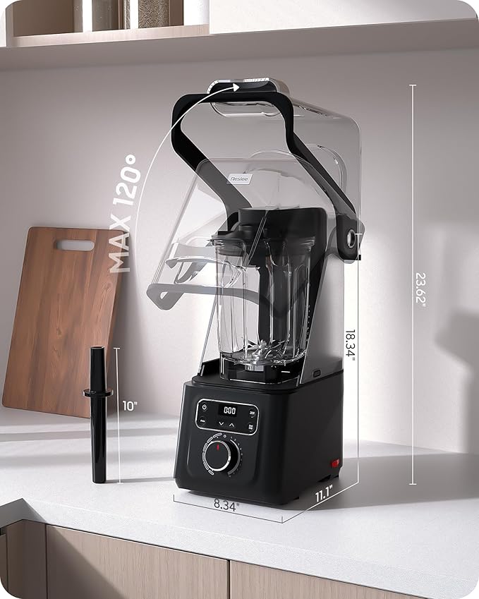 Vacuum Blender, 35000RPM Commercial & Household Professional Blender for Smoothies, 56oz Tritan Cup, Nut Milk, Fresh Juice, Baby Food, Protein Shakes, with Self Clean, Dishwasher Safe, Quiet Shield
