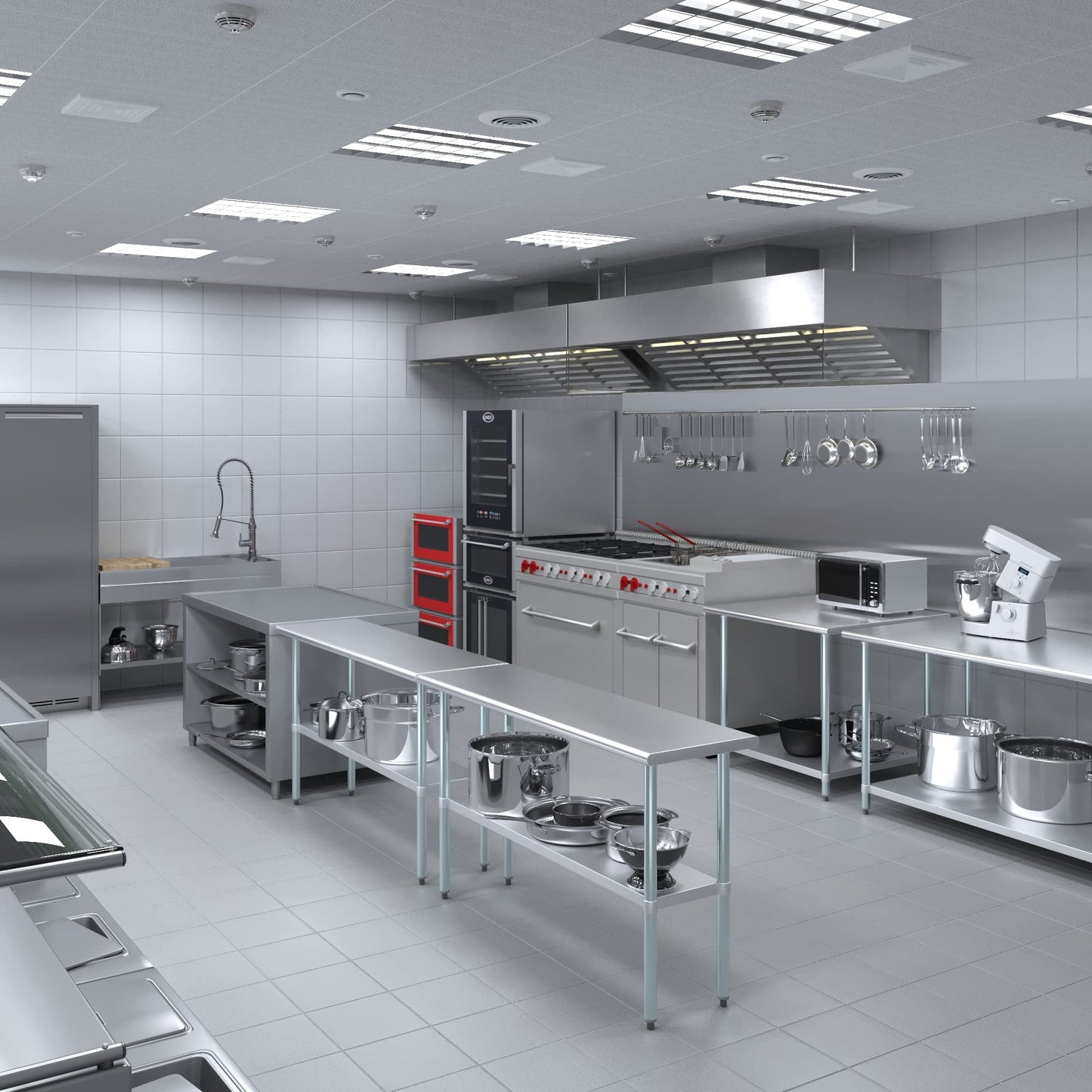 Stainless Steel Table + Add Casters | Choose from 43 Sizes | NSF Metal Work Table for Kitchen Prep Utility | Commercial and Residential Applications.