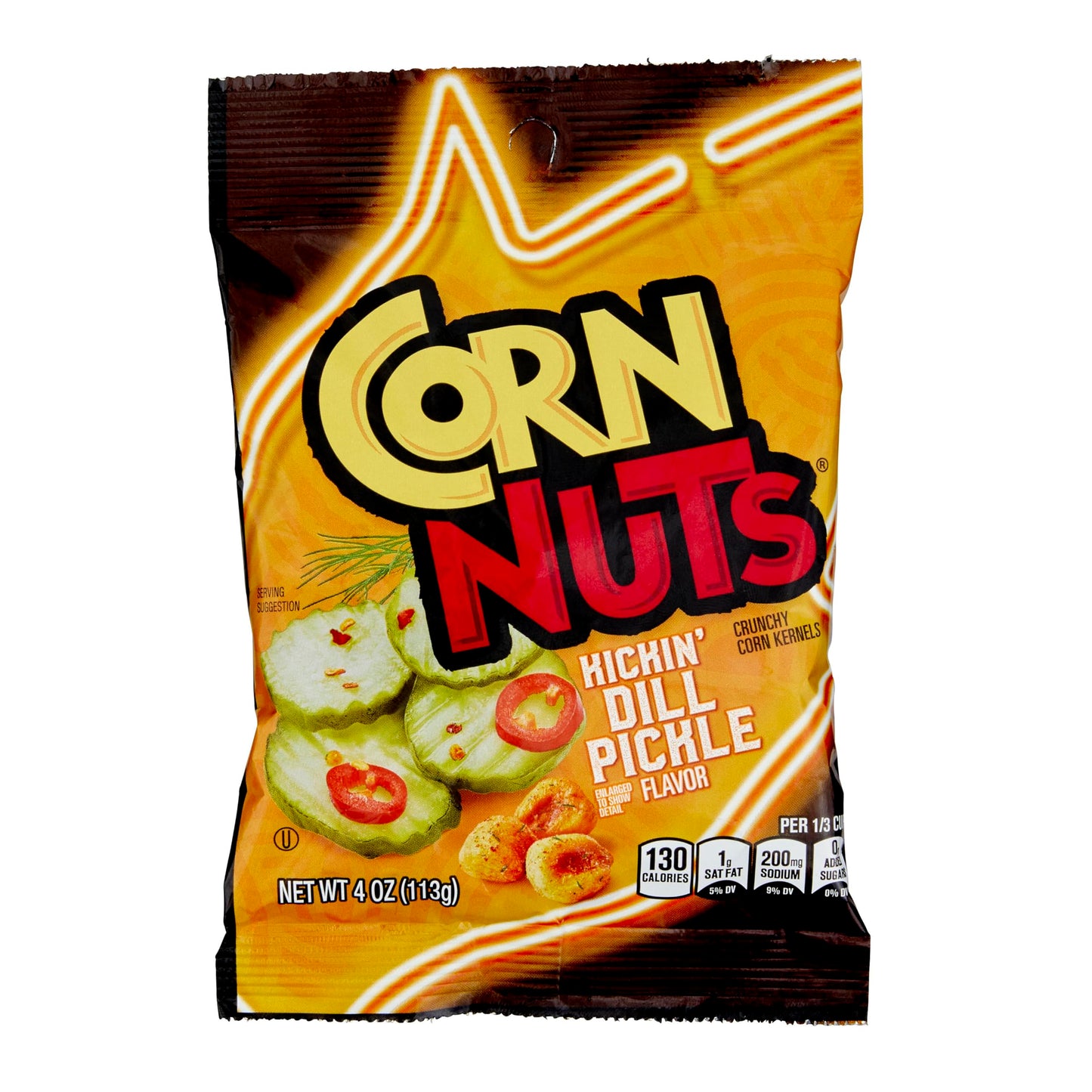 CORN NUTS Kickin Dill Pickle Flavored Corn Kernels Crunchy Corn Snacks Snack Box Variety Packs Food for mature-themeds 4 oz (Pack of 12)
