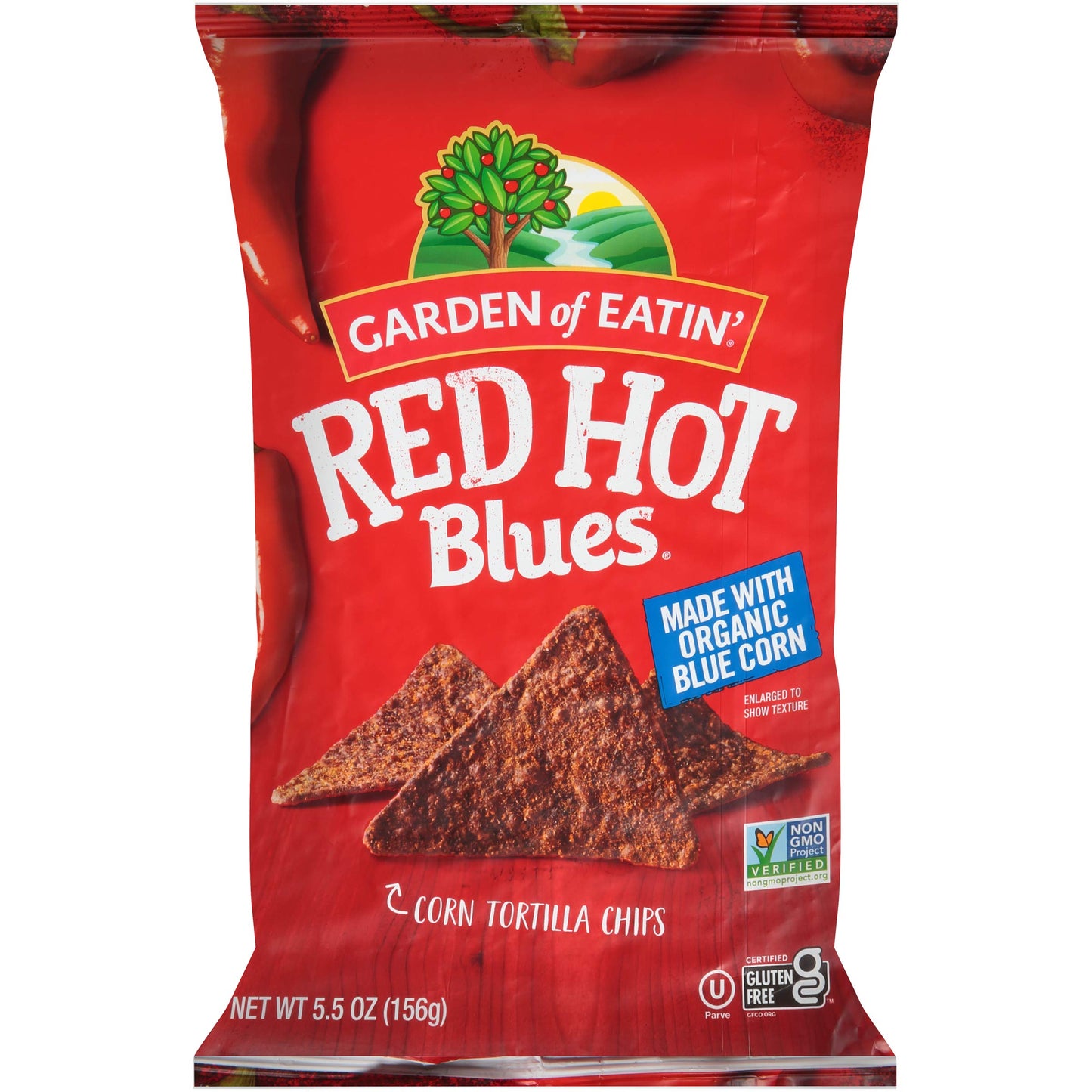 Garden of Eatin Tortilla Chips , Red Hot Blues, 5.5 oz (Pack of 12)