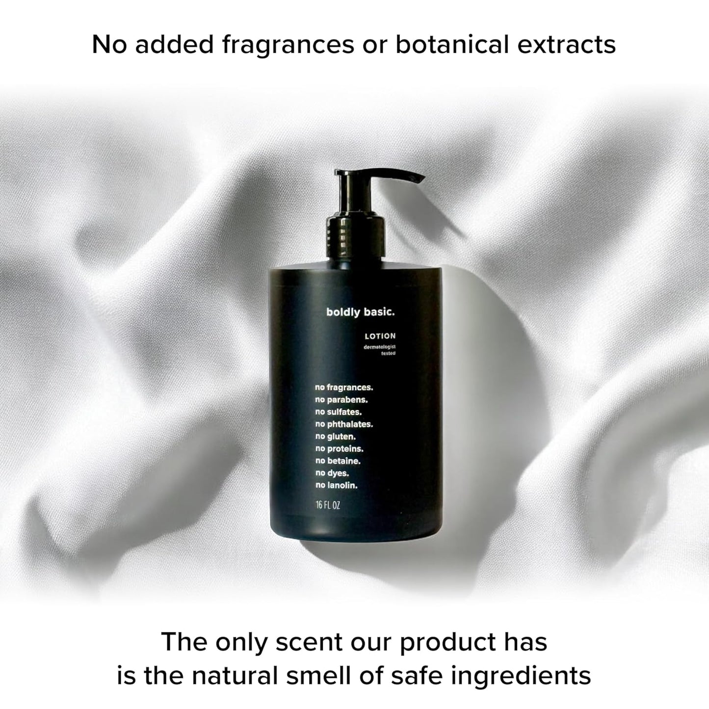 Fragrance Free Lotion - Moisturizer for Dry and Sensitive Skin - Non Greasy - Unscented - Dermatologist Tested - No Sulfates, Parabens or Gluten - Hypoallergenic & Moisturizing
