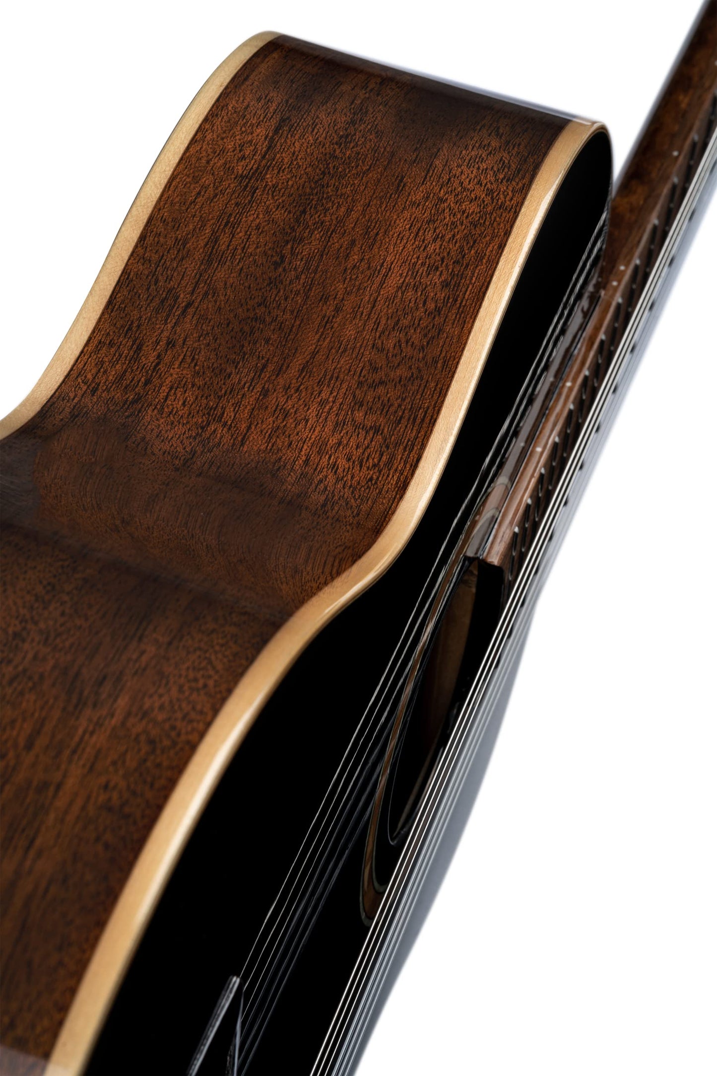 Ortega Guitars 6 String Performer Series Solid Slim Neck Acoustic-Electric Nylon Classical Guitar W/Bag, Right-Handed, Black Top