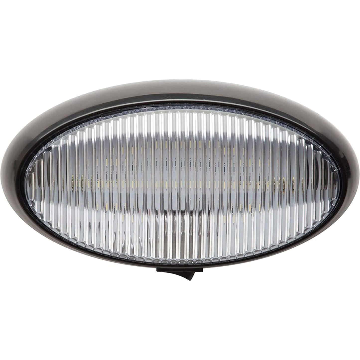 Optronics RVPLL11CFS LED Oval Porch Light - Black Housing, White Plastic