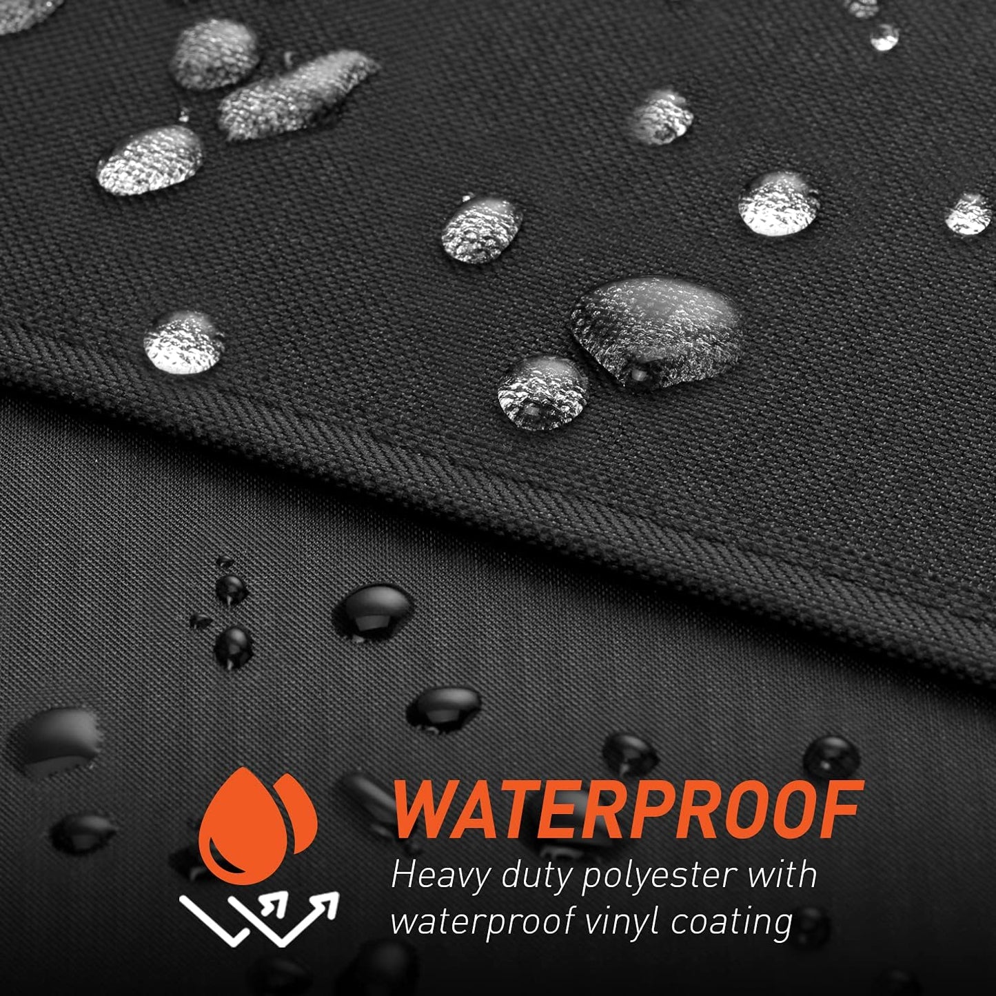 BBQ Grill Cover 50 Inch, Heavy Duty Waterproof Barbecue Cover for Outdoor Grills up to 48 Inch Width, Suitable for Weber, Char Broil, Nexgrill Grills, etc, All Weather Protection, Black