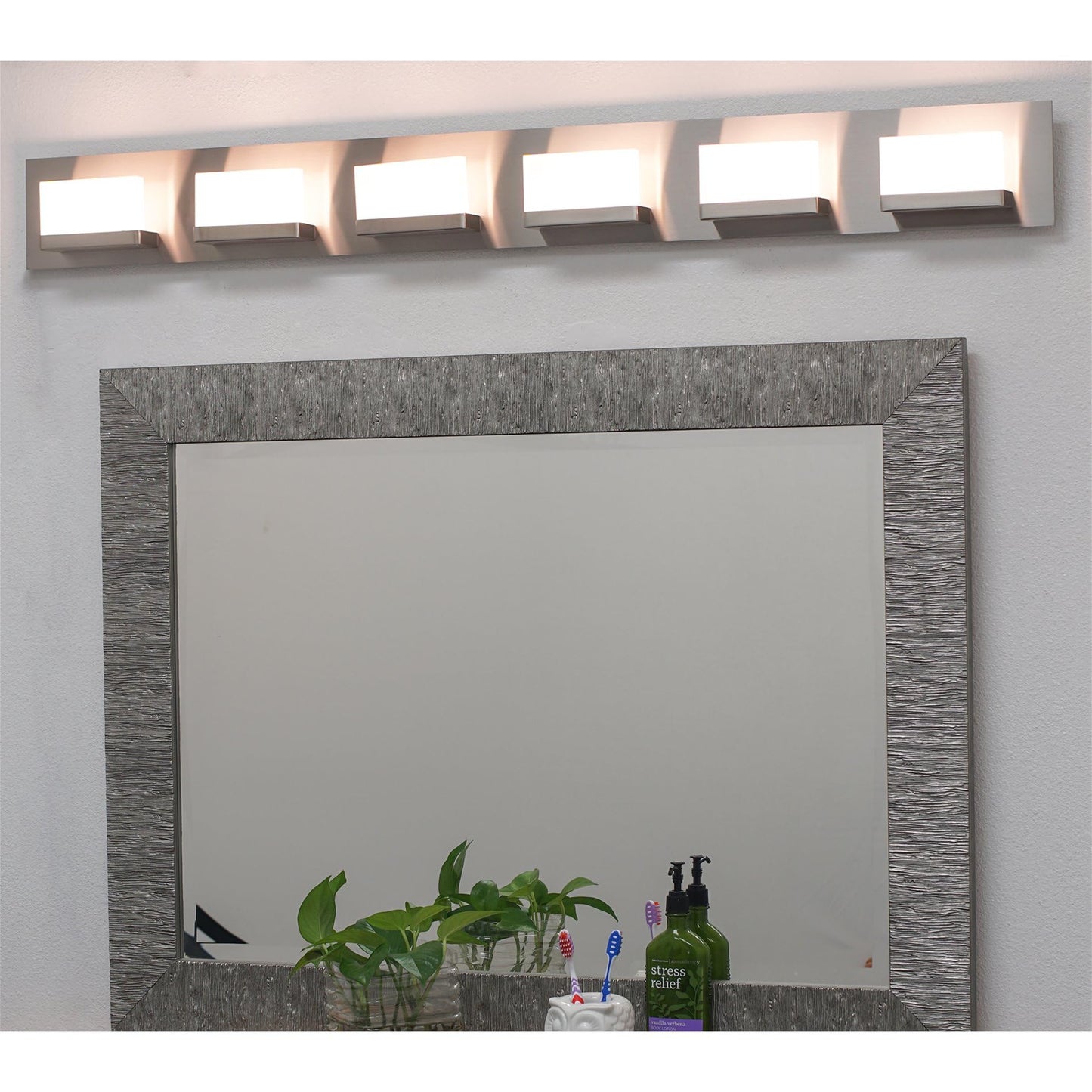 Kira Home Everett 48in Modern LED Bathroom/Vanity Light, Brushed Nickel, Metal, Model RV-WB9266-BN, Energy Efficient, 3000K Warm White