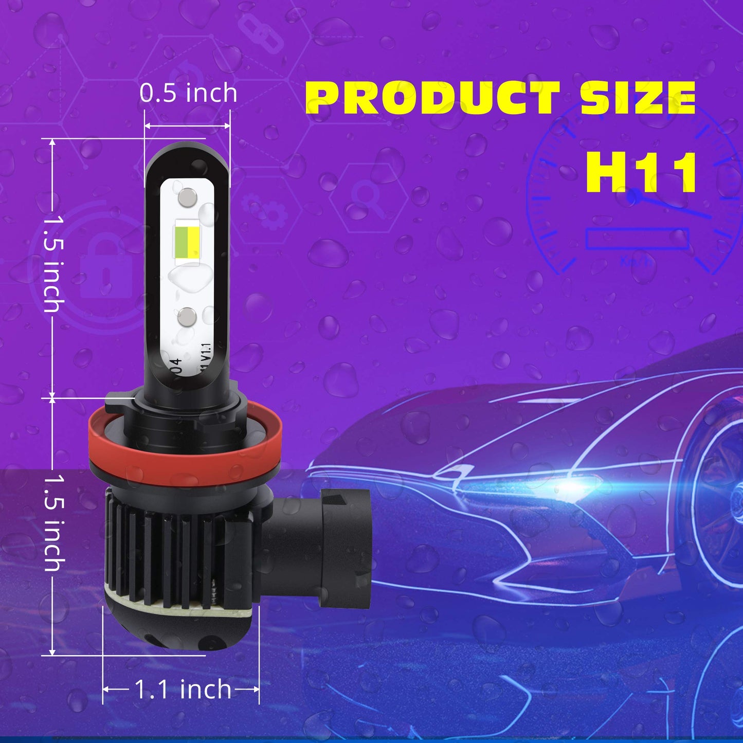 Alla Lighting 5200Lm H8 H11 Led Switchback Fog Lights Or Drl Bulbs Dual Color 6000K Xenon White/3000K Amber Yellow H16 H8Ll H11Ll 12V Lamps Replacement