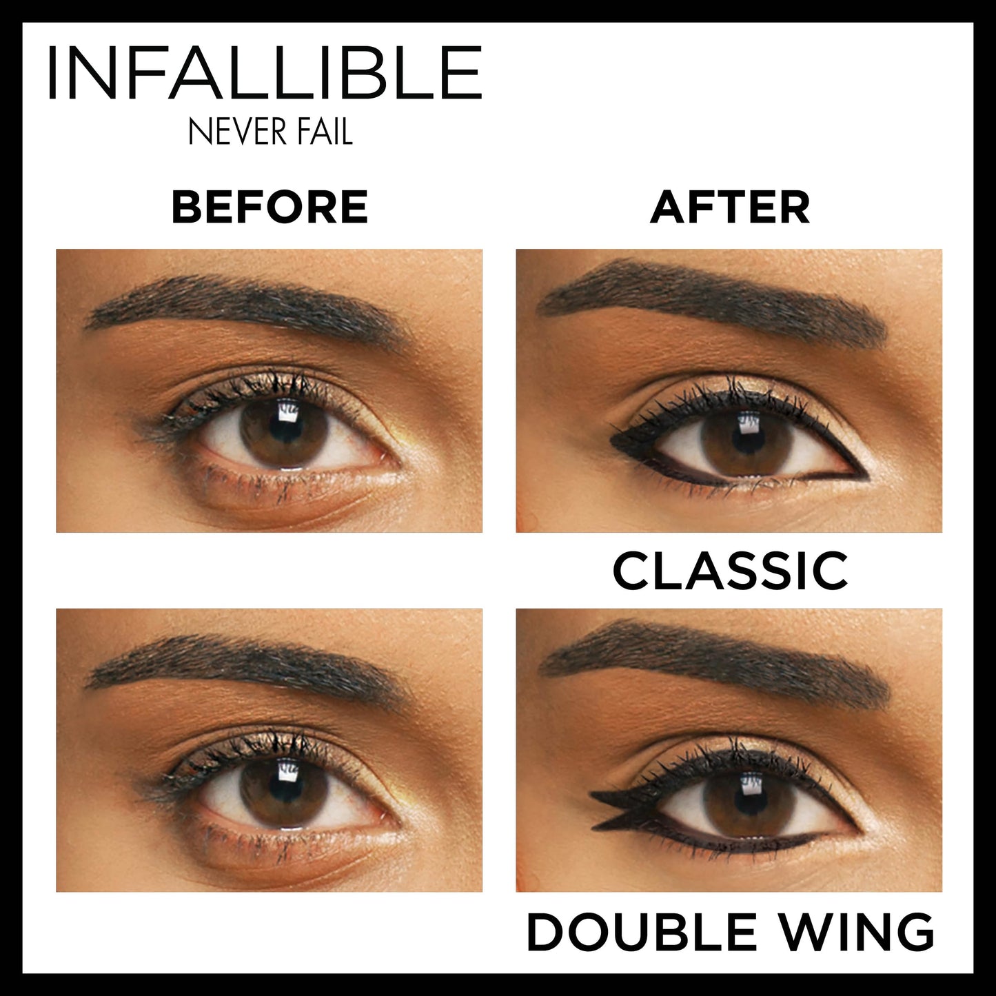 L'Oreal Paris Makeup Infallible Never Fail Original Mechanical Pencil Eyeliner with Built in Sharpener, Black, 0.008 oz., 1 Coun