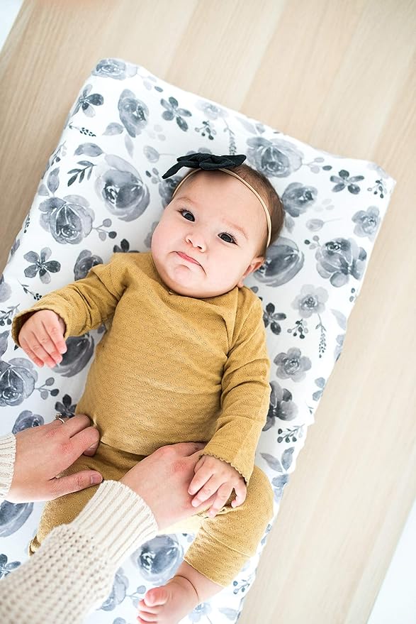 Copper Pearl Premium Knit Changing Pad Cover Soft, Stylish, and Universal Fit for All Standard Diaper Changing Pads, Trendy Design Changing Pad Covers, Rowan