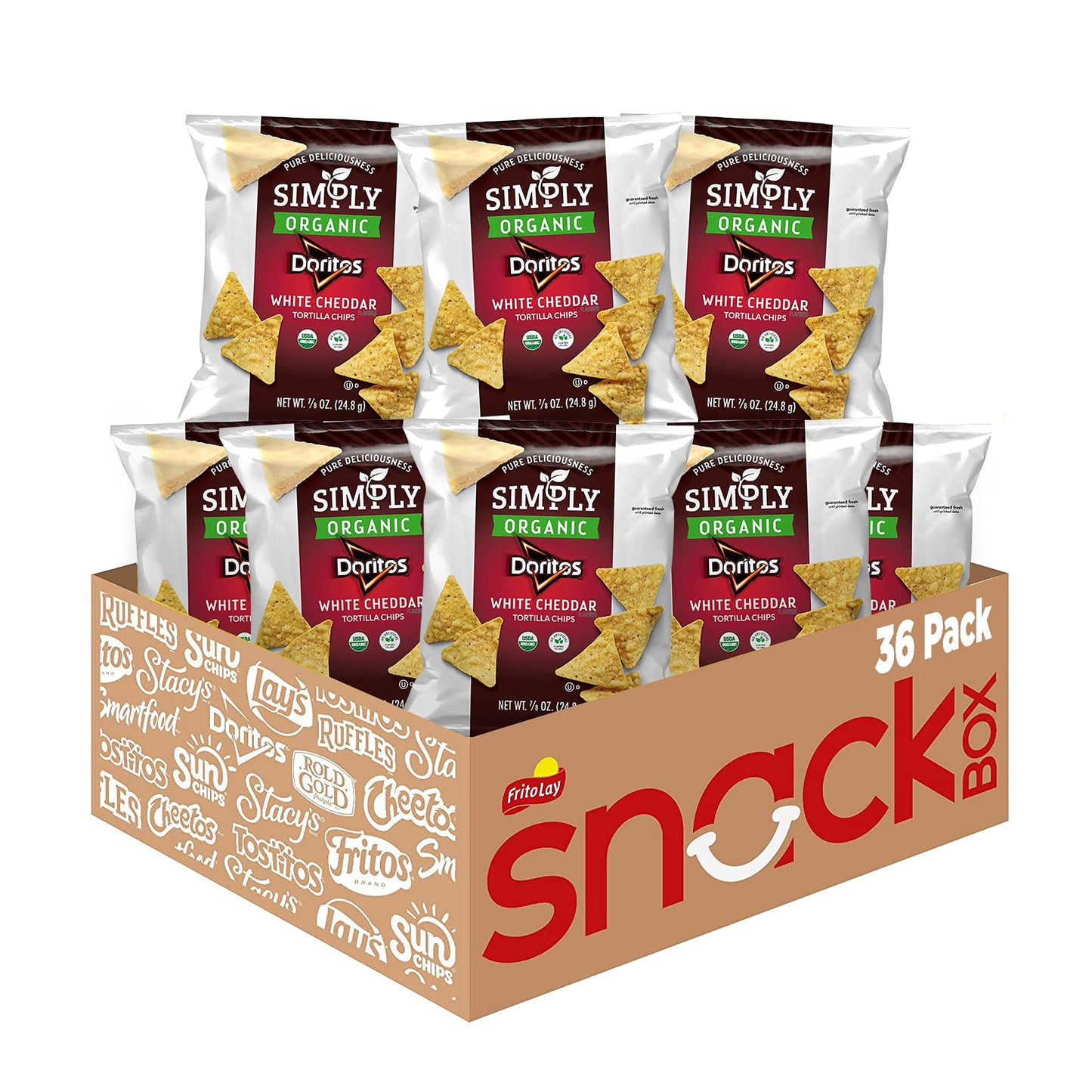 Simply, Doritos White Cheddar, 0.875 Ounce (Pack of 36)