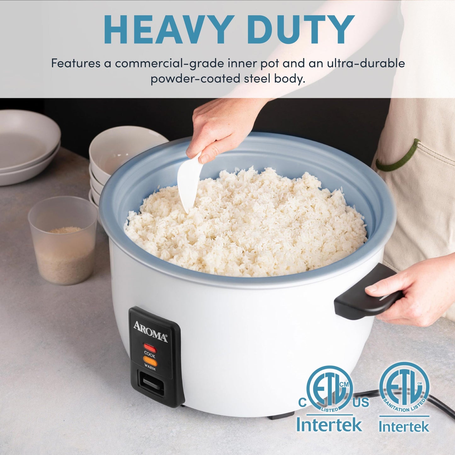 AROMA® 20-Cup (Uncooked) / 40-Cup (Cooked)/ 7 Qt Commercial Rice Cooker and Warmer