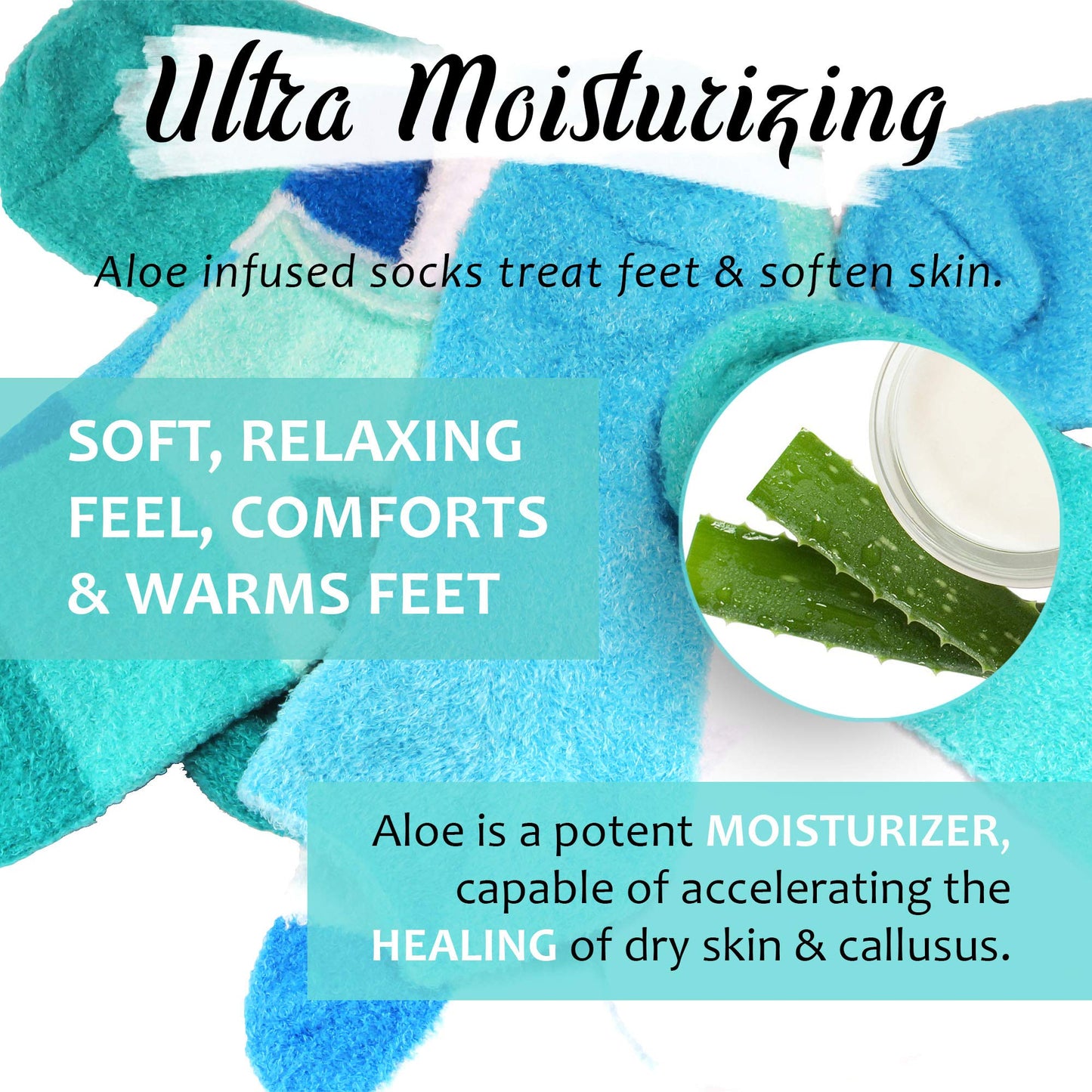 Women's Small Medium Super Aloe Infused Fuzzy Cozy Nylon Ankle Home Bed Socks, Assorted 9 Pairs