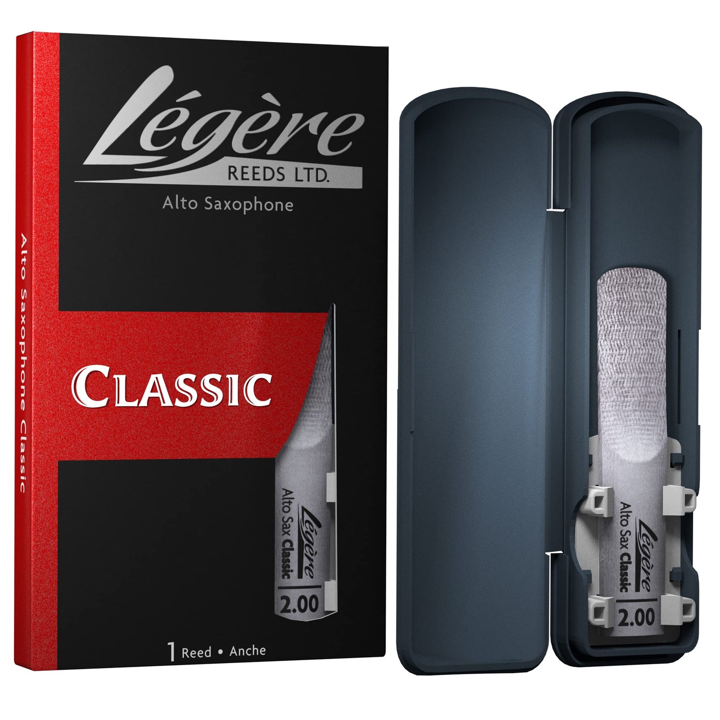 L gre Reeds - Alto Saxophone Reed, Classic, Strength 2.00 (AS2.00) - Easy-playing, Durable, Synthetic Student Saxophone Reed