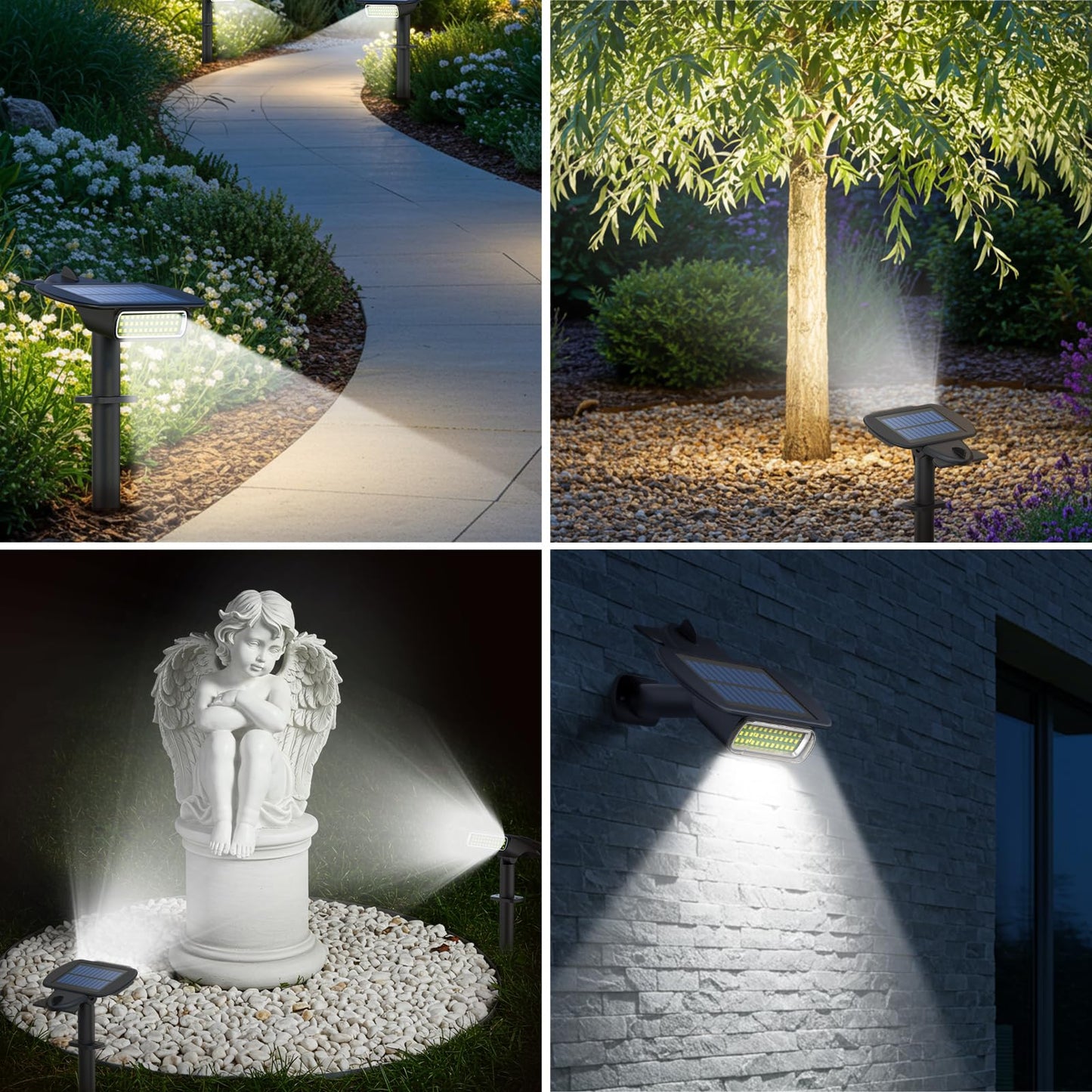 Latband 2025 Upgraded Solar Lights Outdoor Waterproof Ip68 36 Leds 3 Lighting Modes Solar Spot Lights Outdoor Yard Garden Landscape Pathway With Auto On/Off For Driveway Porch 4 Pack (Cool White)