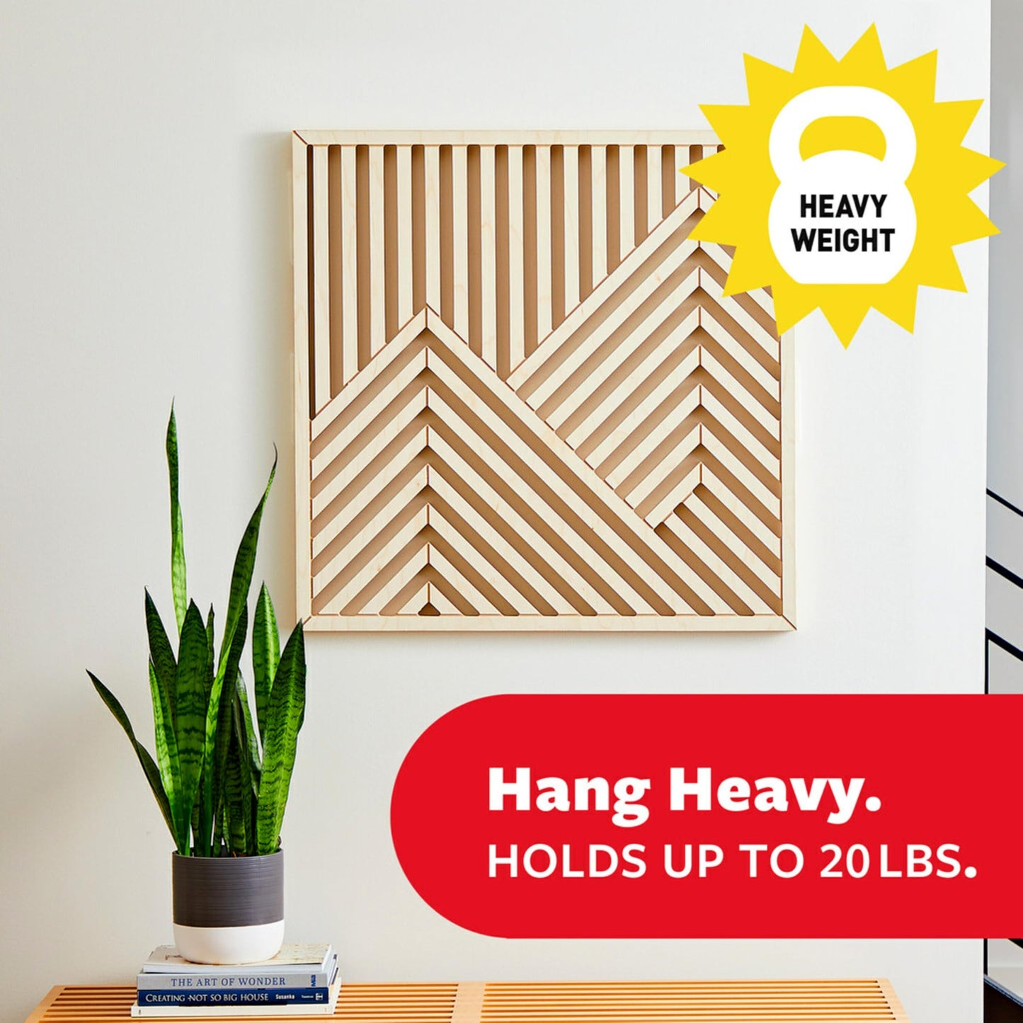 Command 20 lb XL Heavyweight Picture Hanging Strips 8 Pairs (16 Command Strips), Damage Free Picture Hangers, Heavy Duty Wall Hanging Strips for Home Decor, Black Adhesives