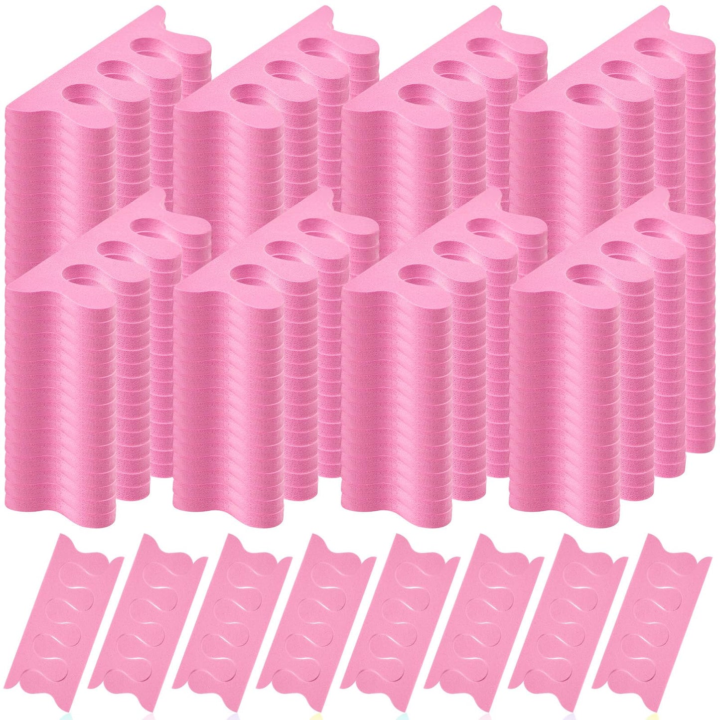 Mumufy 500 Pcs (250 Pairs) Sponge Toe Separators Pedicure Tool Kit Soft Toe Spacers for Pedicures Spreaders Finger Dividers for