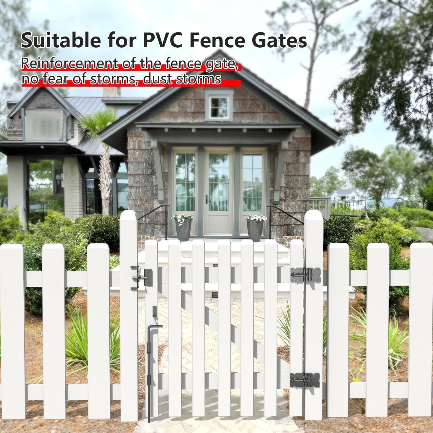 36" Cane Bolts for Gates Ground Gate Latch for Wooden Metal Gates, Gate Stopper Hardware - Heavy Duty Drop Rod, Safe and Secure, Corrosion Resistant (2 Pack)