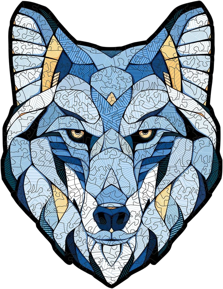Wolf S Wooden Puzzle - a Captivating 140-piece Challenge for Puzzle Eenthusiasts and Home Décor