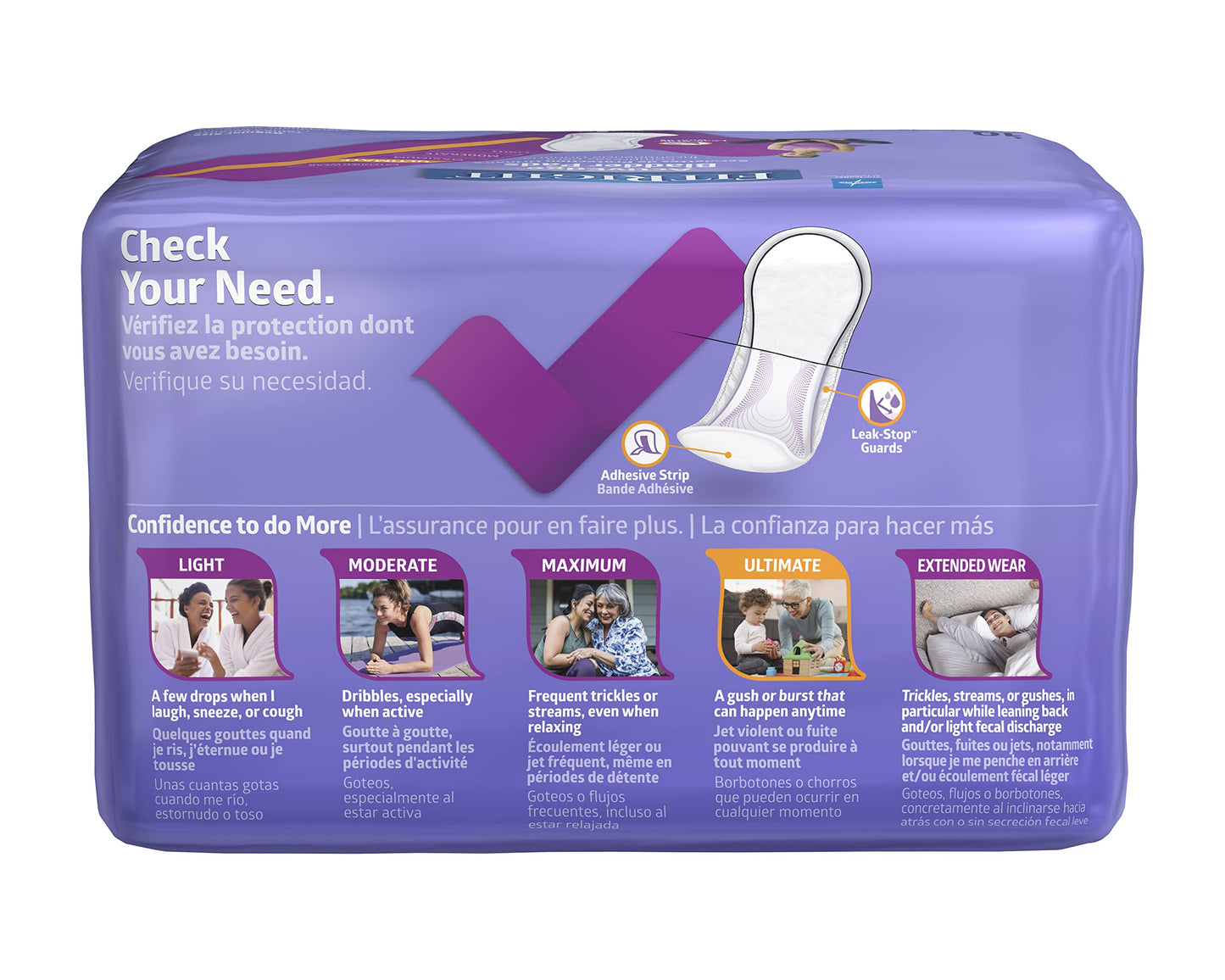 FitRight Incontinence Bladder Control Pads, Ultimate Absorbency, 5.5" x 15.75", 10 Count (Pack of 12)