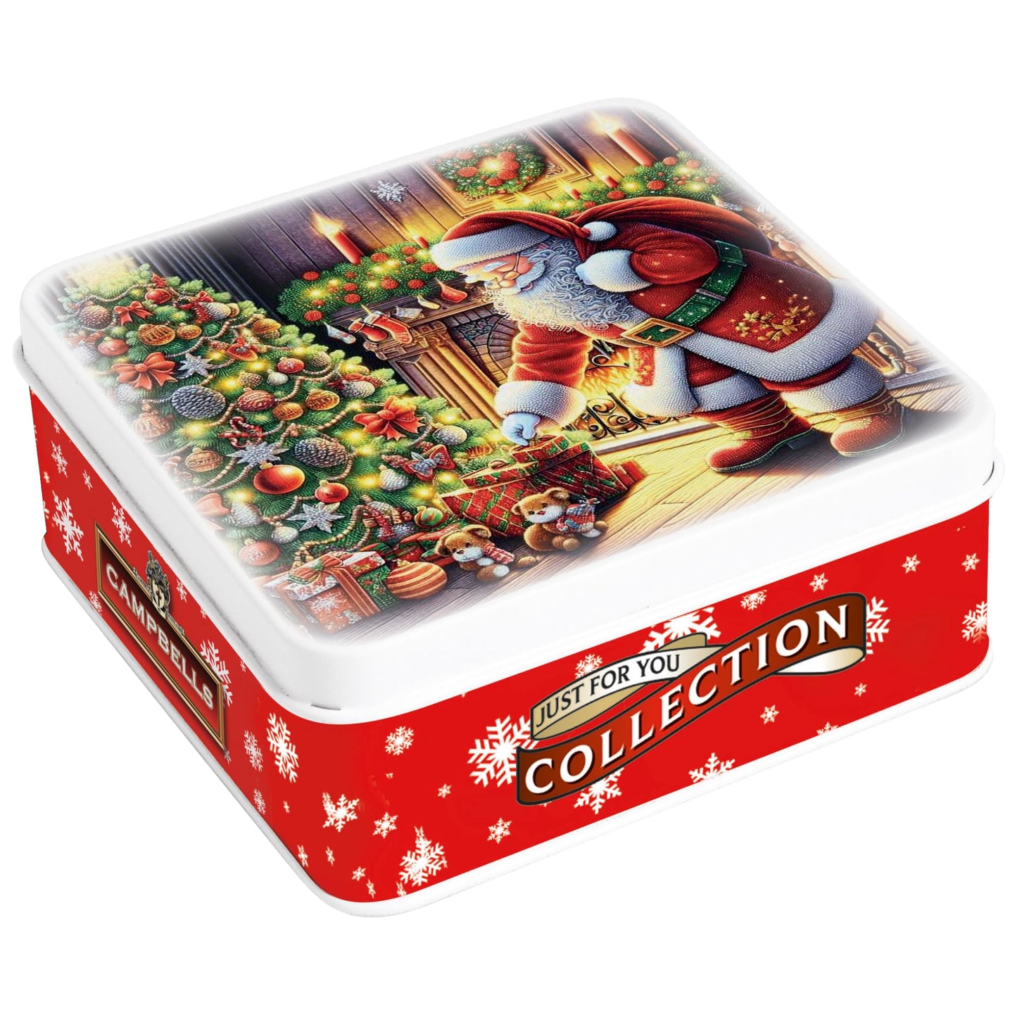 Campbells Shortbread Fingers Christmas Tin 3.2 Oz (90g) - Santa & Christmas Tree Decorative Gift Tin Pure Butter Scottish Shortbread Cookies from Scotland British Holiday Biscuits & Scottish