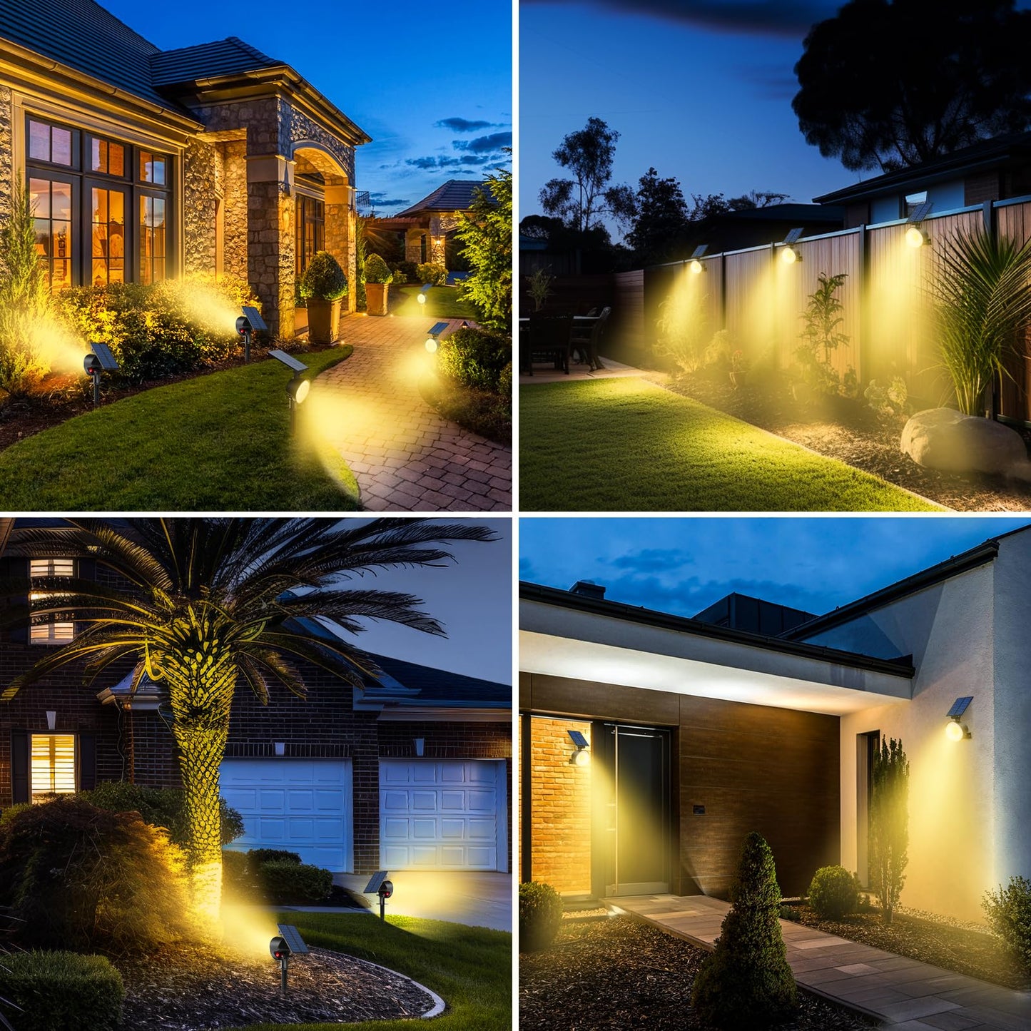Nipify 1 Pack Solar Spot Lights Outdoor Waterproof With 3 Modes Solar Spotlight Light For Outside Yard Landscape Lighting Pathway Lights Wall Warm White