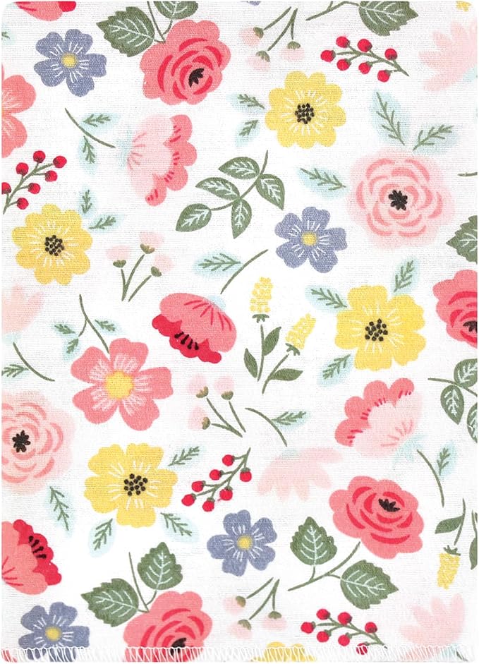 Luvable Friends Hudson Baby Flannel Burp Cloths 12pk, Blush Floral