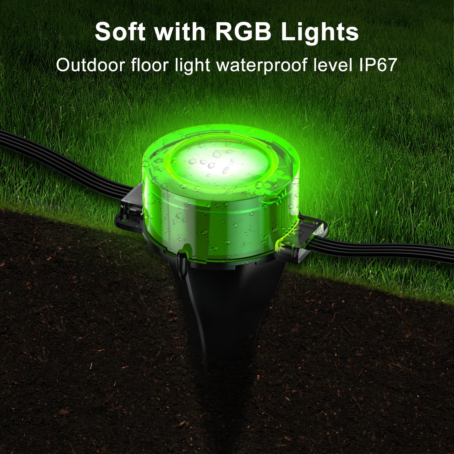 Tqqvxx Rgb Outdoor Ground Lights 32.8Ft Color Changing Pathway Lights With Remote & App Control Waterproof Walkway Lighting Wired For Garden Yard Lawn Patio Best For Holiday Party