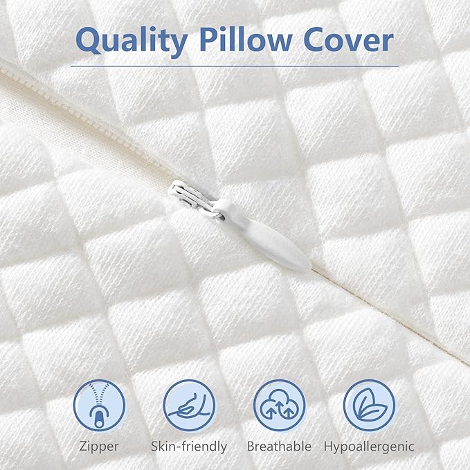 AM AEROMAX 8-Inch Wide Head Support Memory Foam Back Sleep Training Pillow - Keep Head Straight for Wrinkle Prevention, Anti-Wrinkle & Anti-Aging Beauty Pillow
