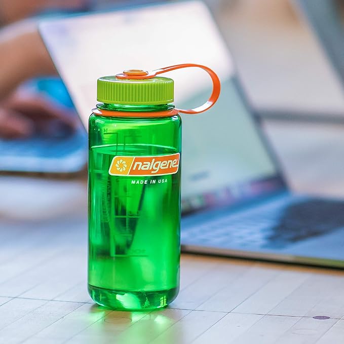 Nalgene Sustain Tritan BPA-Free Water Bottle Made with Material Derived from 50% Plastic Waste, 32 OZ, Wide Mouth