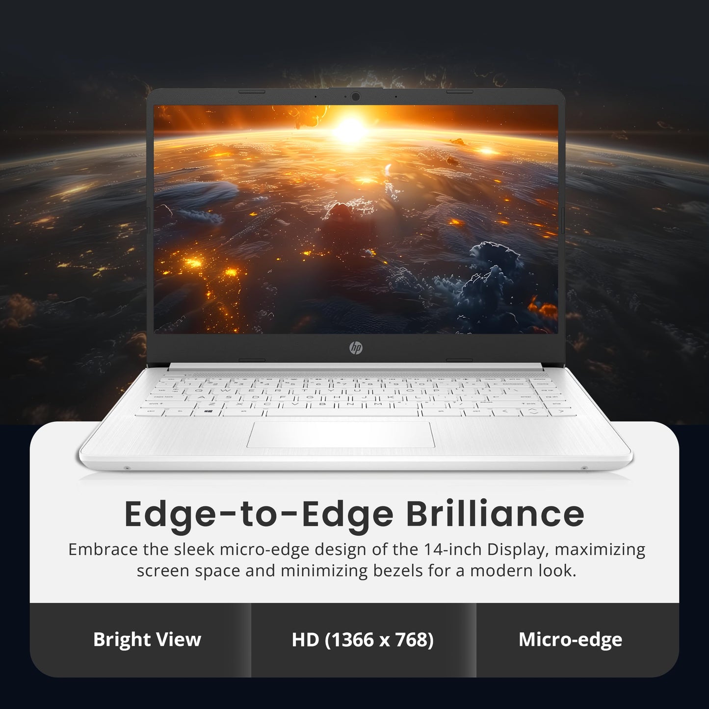 Hp Flagship 14 Hd Laptop With 1 Year Office 365 | 8Gb Ram | 1.22Tb Storage(64Gb Emmc & 160Gb Docking Station Set & 1Tb Cloud Sto