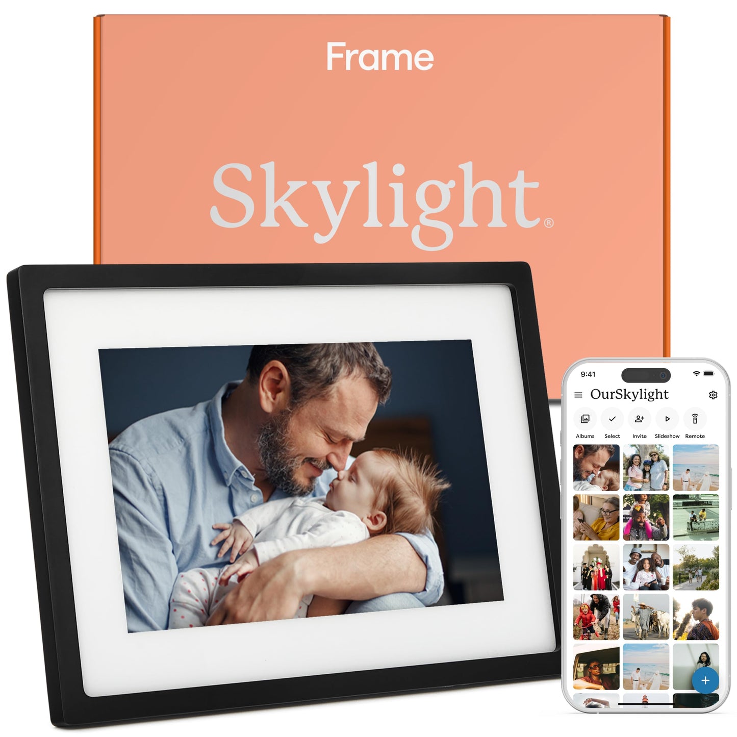 Skylight Frame – WiFi Digital Picture Frame Customer Support, Touch Screen Digital Photo Frame with Easy Setup, Photo Gifts for Parents and Grandparents - 10 Inch Black -Like New