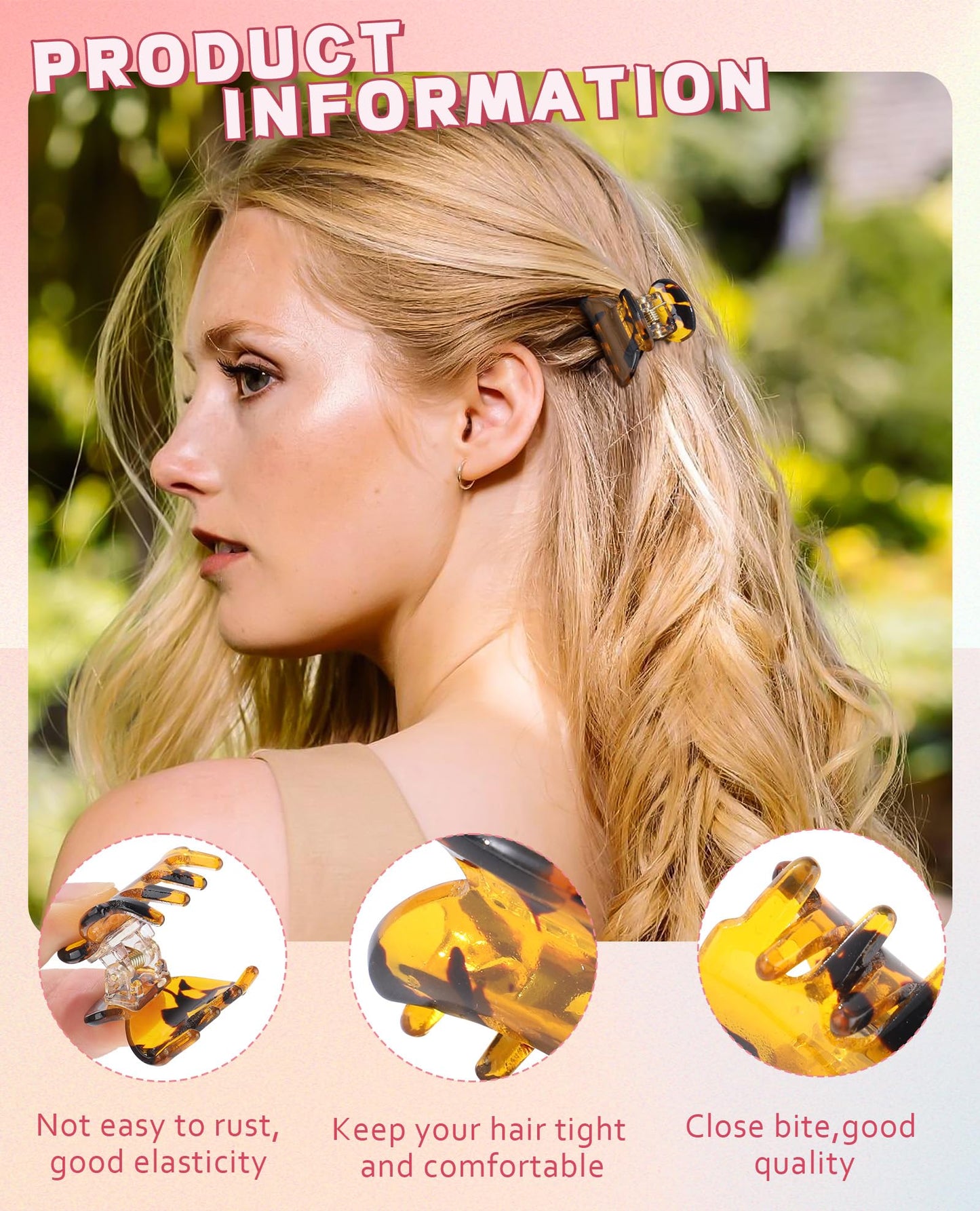 Claw Hair Clips Jaw Clamps - 12PCS Small Hair Claw Jaw Clamp for Thin Hair Styling Accessories Classic Hair Clamp for Women Girl