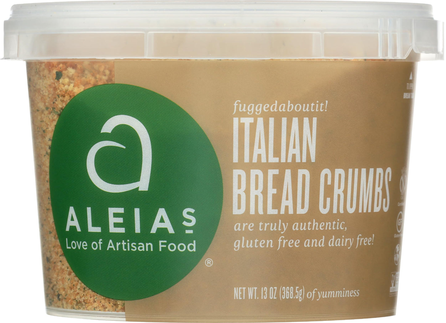 Aleias Italian Bread Crumbs Gluten Free Dairy Free 13 Ounces (Pack Of 12)