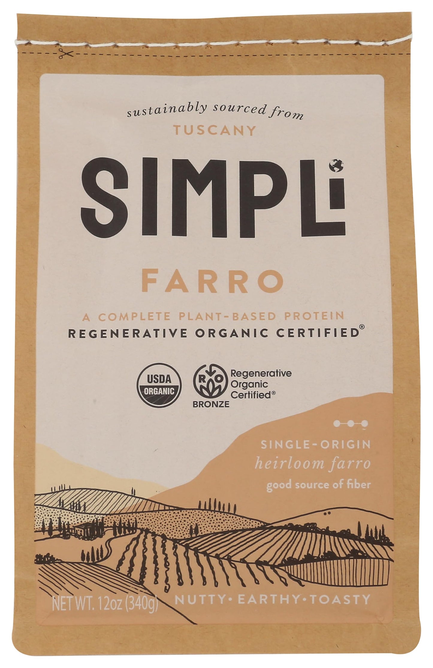SIMPLI Organic Farro 12 OZ
