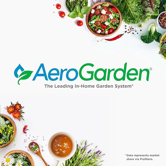 AeroGarden Harvest 2.0, Indoor Garden Hydroponic System with LED Grow Light, Holds up to 6 AeroGarden Pods, Charcoal