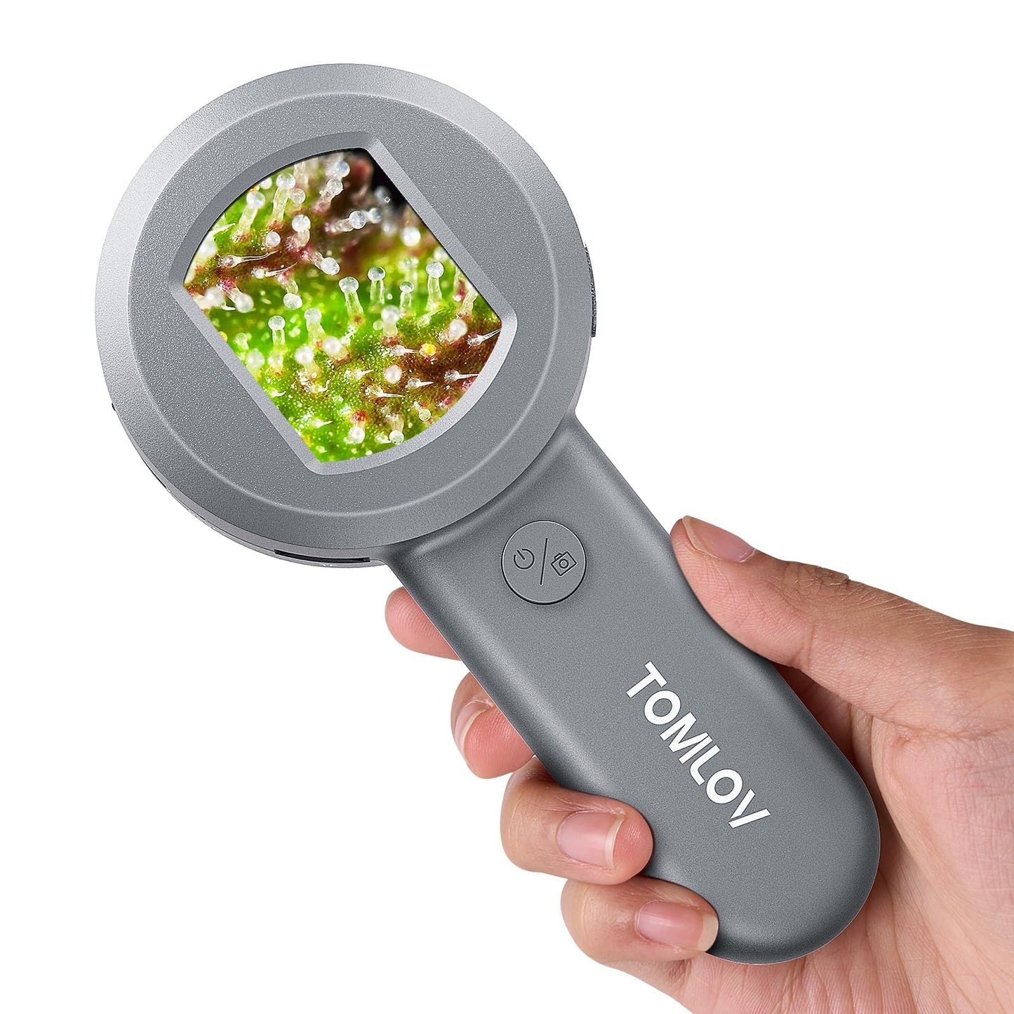 TOMLOV P10 Microscope for Adults Kids, Portable 100X Illuminated Jewelers Loupe, Handheld Coin Magnifier with Light for Collecto
