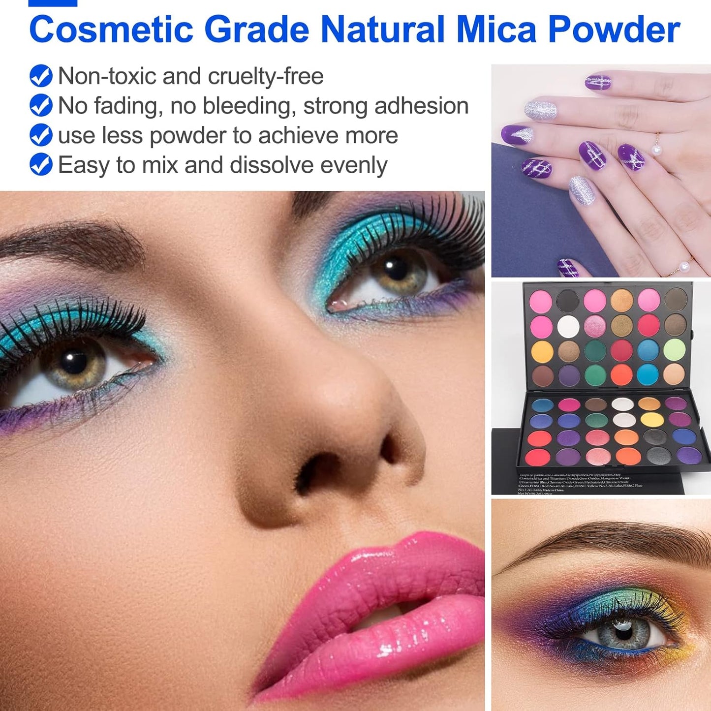 Mica Powder,200g/7.23oz Large Jar,Lilac Pearl Mica Powder Pigment for Epoxy Resin,Lip Gloss,Paint,Dye,Soap Making,Nail Polish,Candle Making,Bath Bombs
