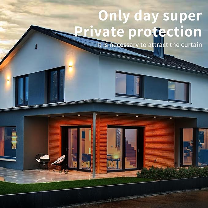 Window Privacy Film One Way Daytime Mirror Tint Treatments UV Heat Control Vinyl Stickers Sun Block Glass Paper Door Covering Reflective (Blue Silver, 17.5 Inch x 15.7 Feet)