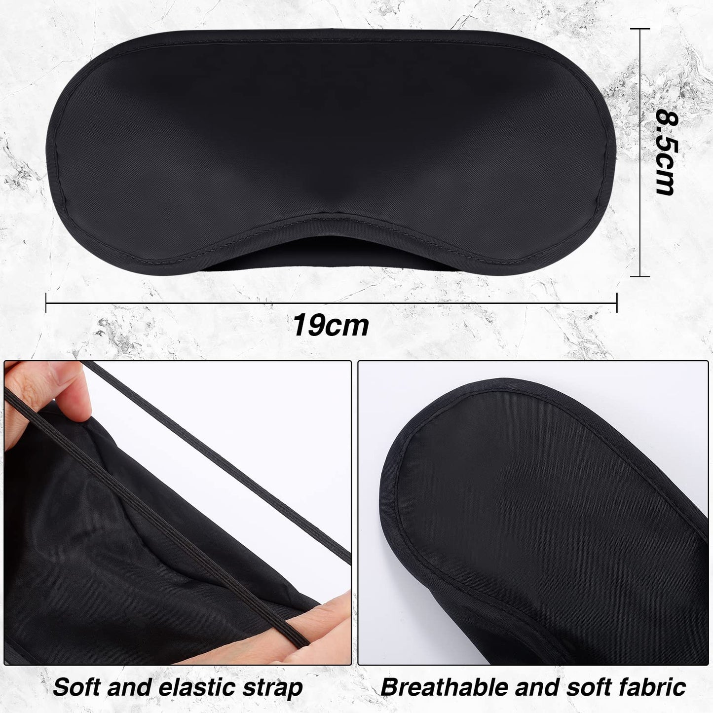 100 Pack Eye Mask Disposable Blindfolds for Games with Nose Pad Soft Eye Cover Party Pack Sleep Eye Masks Eye Shade Mask Women Men Kids (Black)