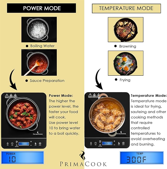 Portable Induction Cooktop - Single Burner Induction Hot Plate - Safe, Fast Heating for Gourmet Cooking - Sleek Design with Touch Controls - Energy Efficient Home Food Preparation (Black)