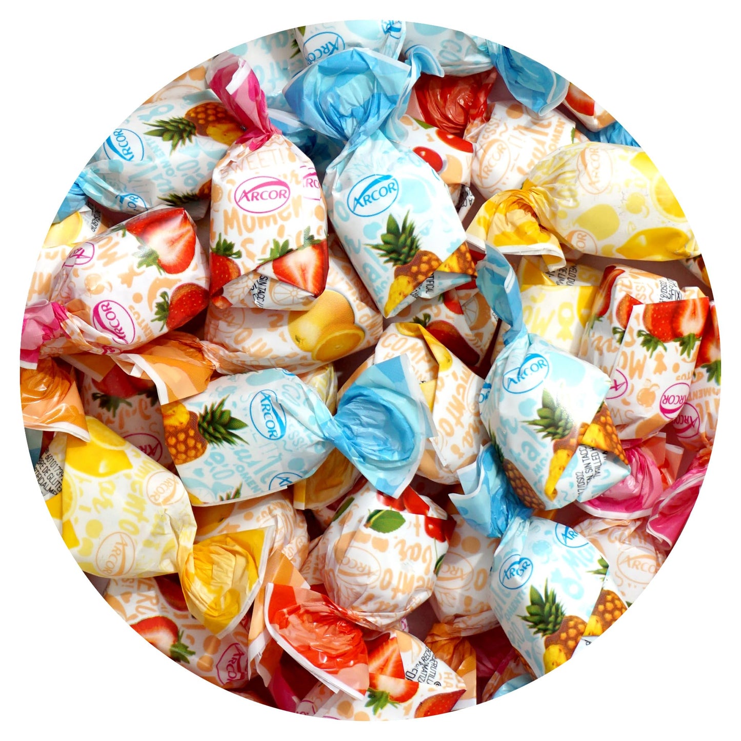Arcor Fruit Filled Candy 2 Pound Arcor Candy (Approx. 120 pcs.) Fruit Filled Hard Candy The Hampton Popcorn & Candy Company