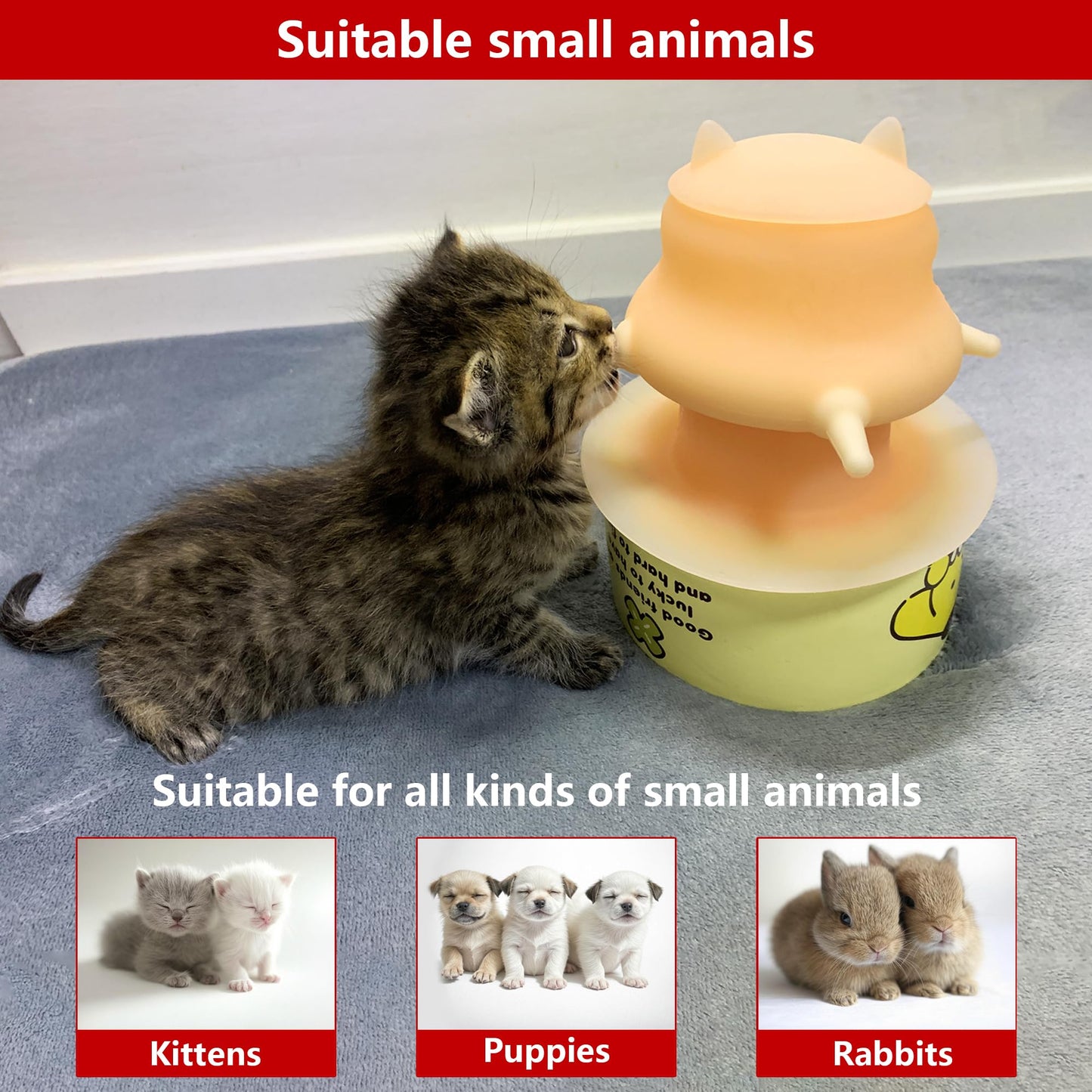 Puppy Bottle, Kitten Bottle, Multiple Puppy Kitten(Orange)