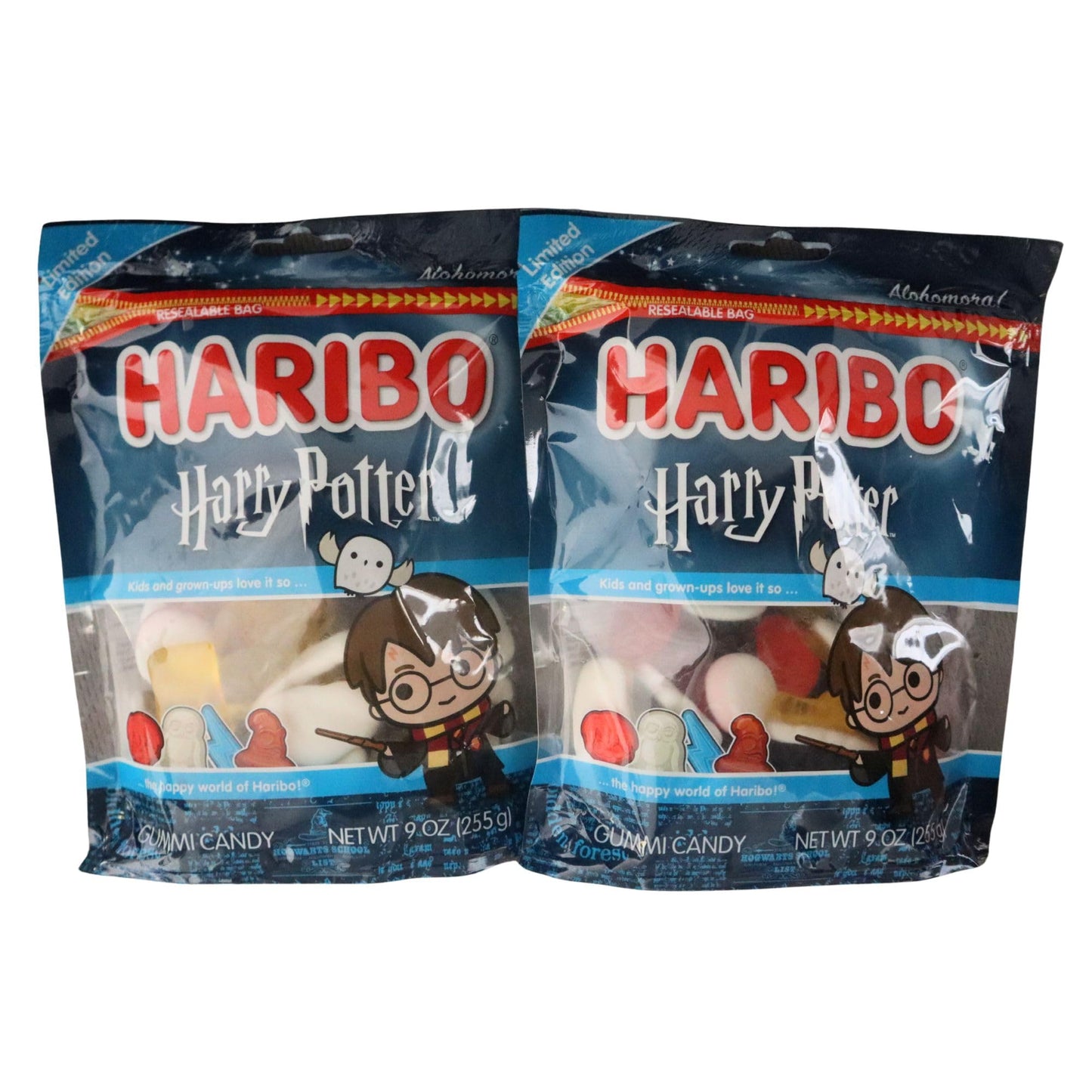 Haribo Harry Potter Gummies - Pack of 2 Bags (9 oz Each) - Halloween Gummy Candy with Magical Shapes - Fruity Chewy Candy for Tr