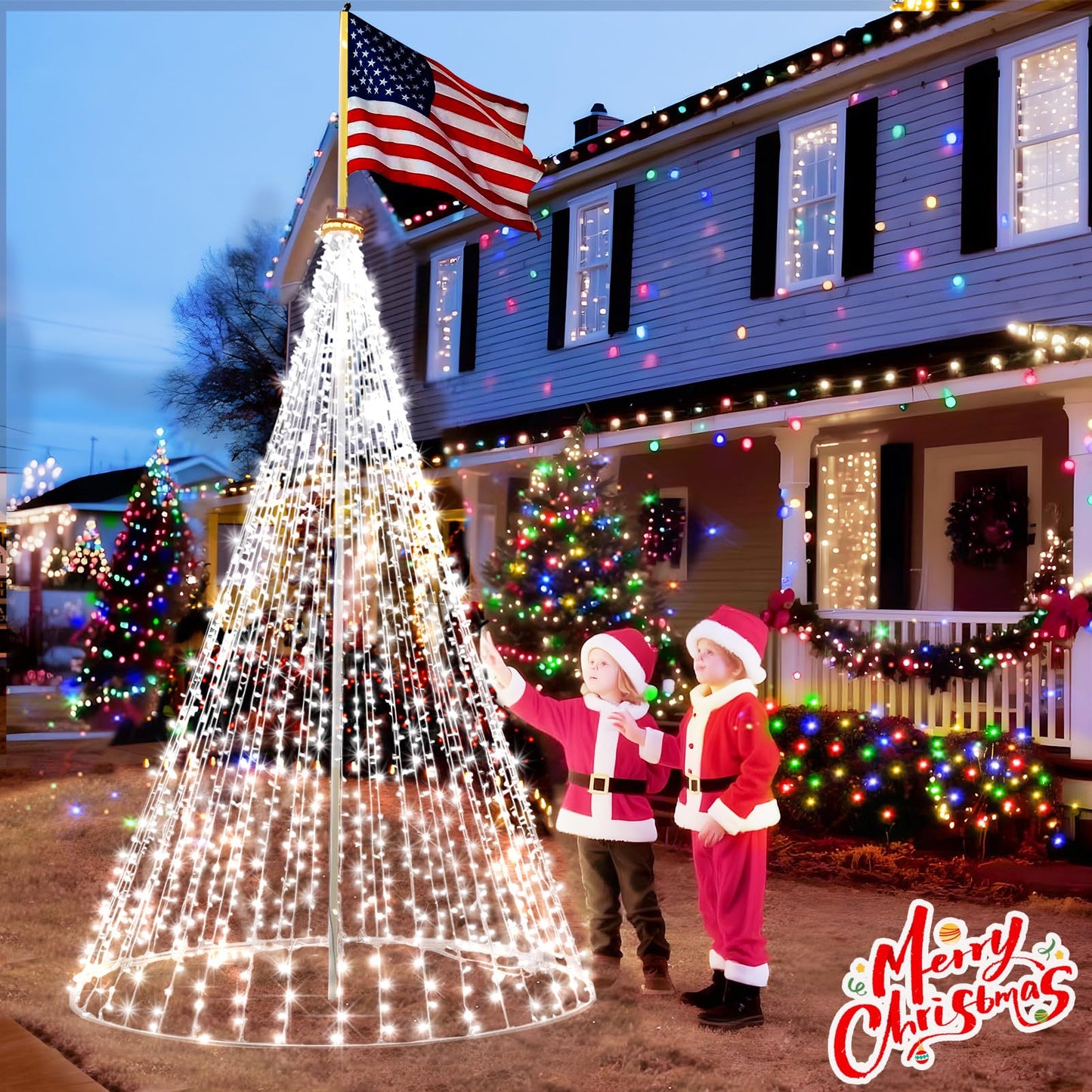 KNONEW LED String Lights 1000 Lights 403FT Waterproof Cool White 8 Modes Timer Model BG-CL3M3-306L01