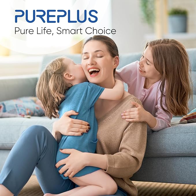PUREPLUS 5 Micron 20" x 4.5" Whole House Coconut Shell Activated Carbon and KDF Water Filter, Heavy Metal Removal Replacement Water Filter, CTO20BB-KDF, 2 PACK