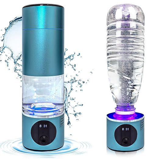 Hydrogen Water Bottle Generator–5000PPB Hydrogen Water Machine–Hydrogen Bottle Water with Adjustable Speed – Food-Grade Water Ionizer–Pink Pro