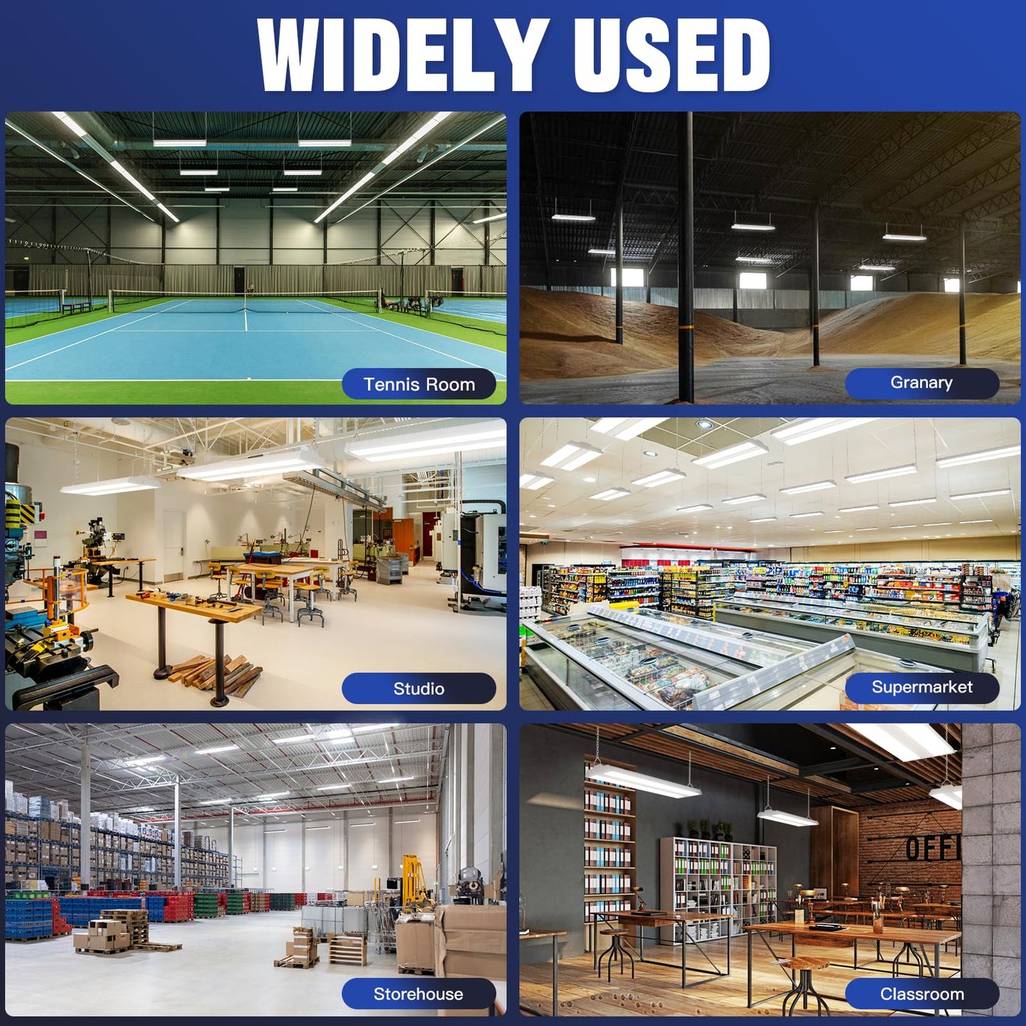 Jtt Led Linear High Bay Light 200/150/100W 30000Lm Shop Light Commercial 360 Adjustable 4/5000 Cct Tilt Hanging Led High Bay Shop Lighting Fixtures For Garage Warehouse Workshop Store Etl 2-Pack