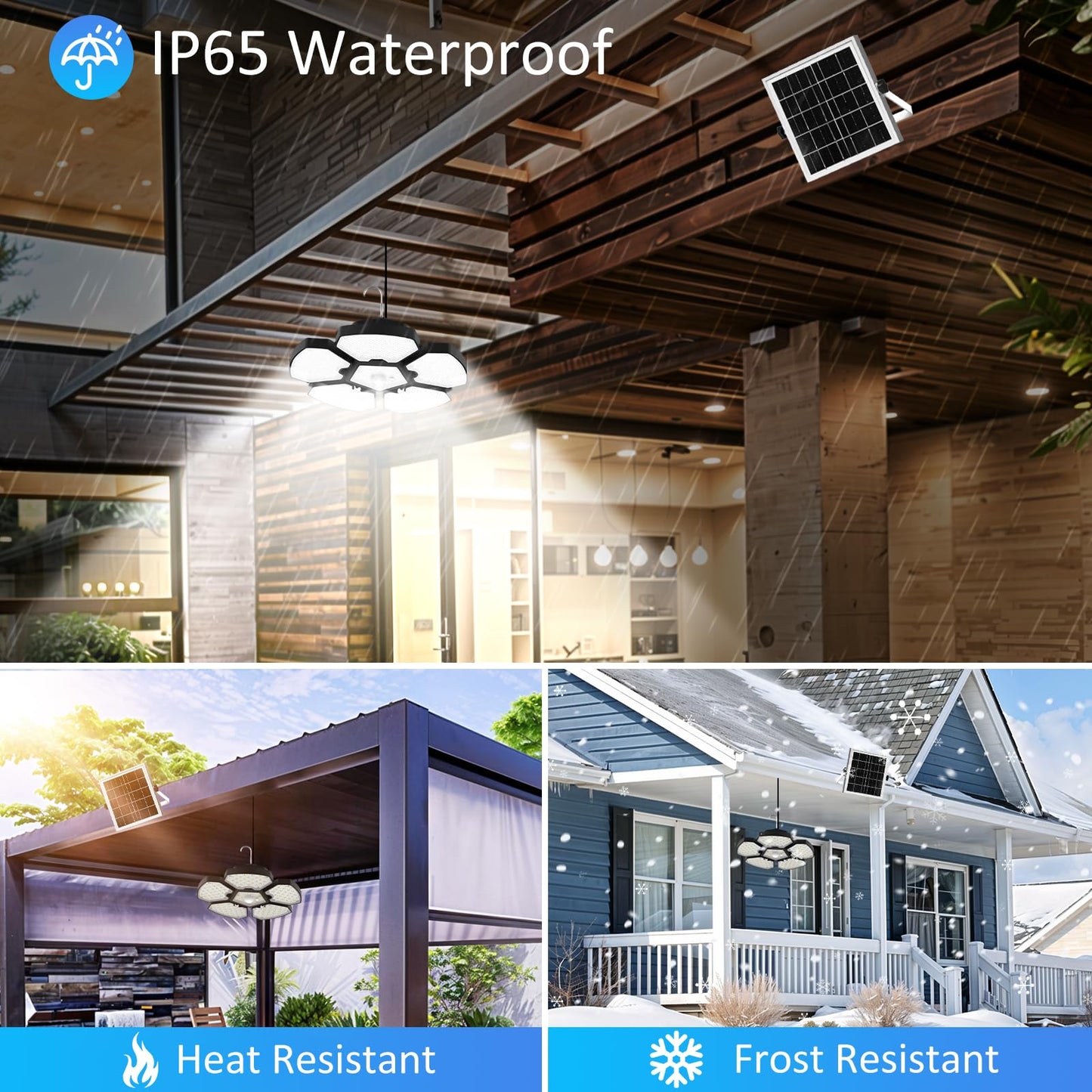 TSUNESLUX Solar Shed Light - Motion Sensor, IP65 Waterproof, 6000K, Remote Control, Model TS-G2306