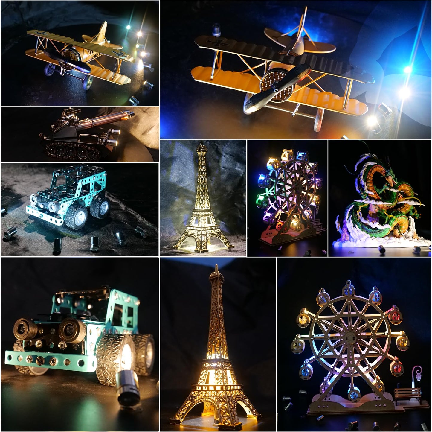 Mini Led Lights 10 Pcs Small Spotlight Battery Operated Tiny Smd Lamp Miniature Led Light For Diy Hand Craft Small Ssl Lights For Dollhouse Action Figures Toy Building (Purple)